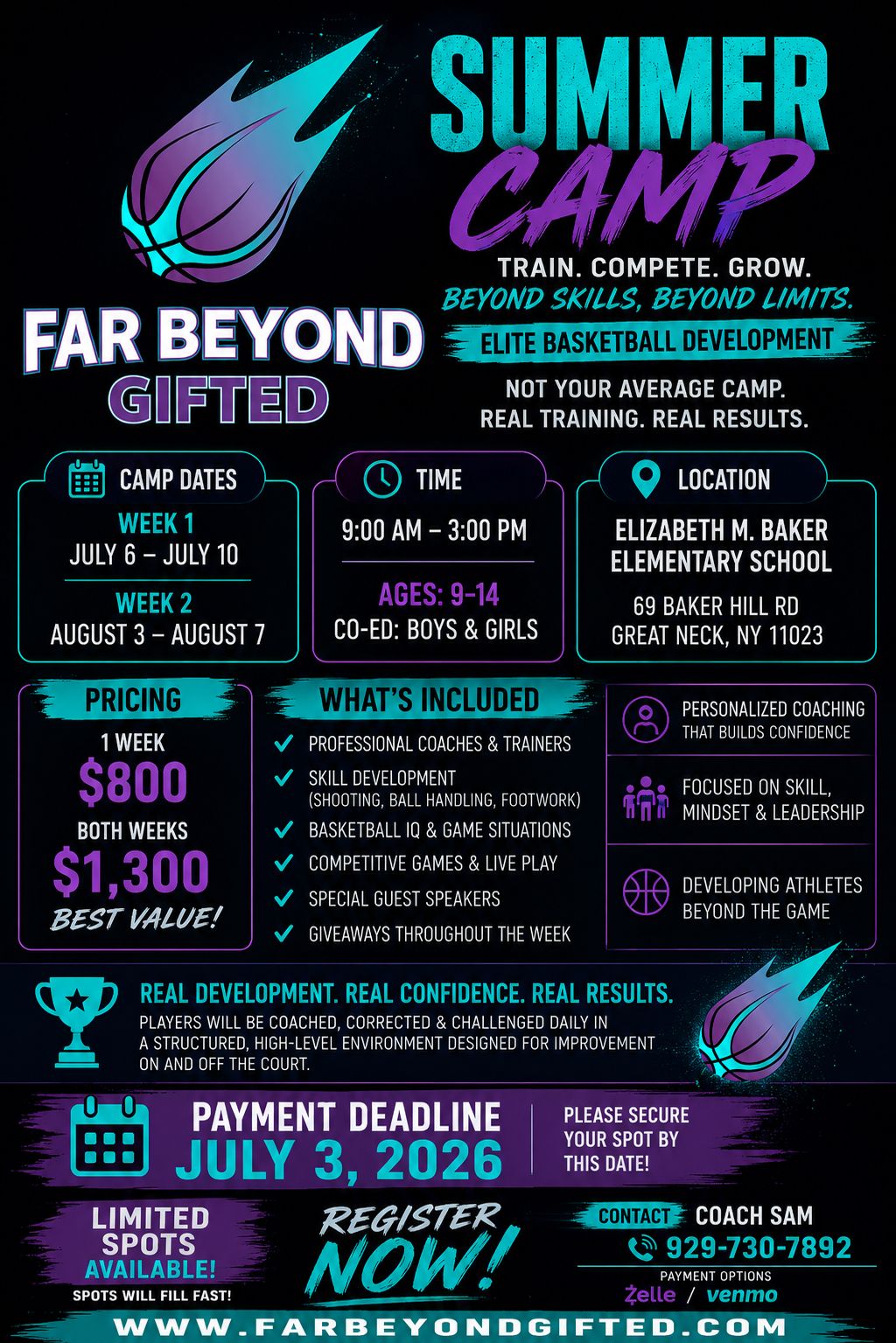 Far Beyond Gifted Summer Camp 2026 flyer